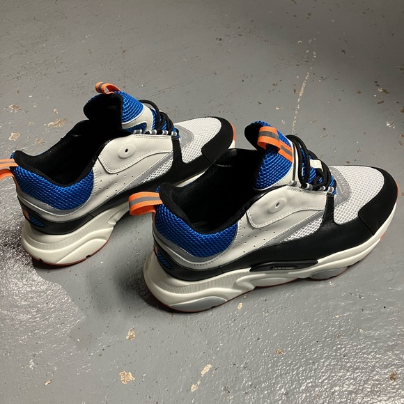 Dior Men's Sneakers - Blue, Black, White, and Orange - Picture 4 of 5